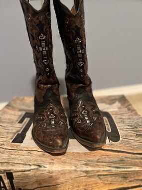 Corral Vintage Python Leather Cowboy Boots- Women’s 6.5 (C1105)